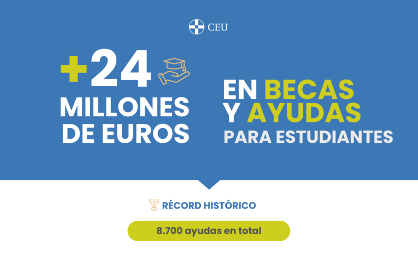 El CEU alcanza los 24 millones de euros en becas y ayudas para sus estudiantes • El CEU alcanza los 24 millones de euros en becas y ayudas para sus estudiantes